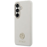 Husa pentru Samsung Galaxy S26, Guess Rhinestone Round Logo MagSafe (GUHMS26SPGCRMDEE), bej