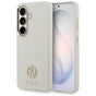 Husa pentru Samsung Galaxy S26, Guess Rhinestone Round Logo MagSafe (GUHMS26SPGCRMDEE), bej