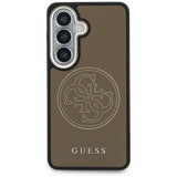 Husa pentru Samsung Galaxy S26, Guess Perforated Logo MagSafe (GUHMS26S5PG4SRGW), maro