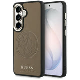 Husa pentru Samsung Galaxy S26, Guess Perforated Logo MagSafe (GUHMS26S5PG4SRGW), maro
