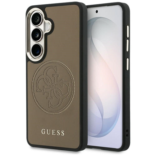 Husa pentru Samsung Galaxy S26, Guess Perforated Logo MagSafe (GUHMS26S5PG4SRGW), maro