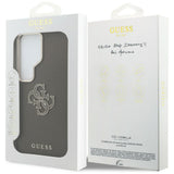 Husa pentru Samsung Galaxy S26 Ultra, Guess Grained Big 4G Metal Logo (GUHCS26L5PS4RGGW), maro