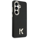 Husa pentru Samsung Galaxy S26, Karl Lagerfeld Wrapped Grained Piele cu K Head Logo MagSafe (KLHMS26S5PGFKHGK), negru
