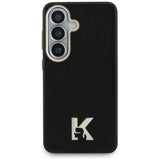 Husa pentru Samsung Galaxy S26, Karl Lagerfeld Wrapped Grained Piele cu K Head Logo MagSafe (KLHMS26S5PGFKHGK), negru