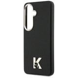 Husa pentru Samsung Galaxy S26, Karl Lagerfeld Wrapped Grained Piele cu K Head Logo MagSafe (KLHMS26S5PGFKHGK), negru
