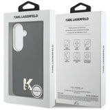 Husa pentru Samsung Galaxy S26, Karl Lagerfeld Wrapped Grained Piele cu K Head Logo MagSafe (KLHMS26S5PGFKHGK), negru