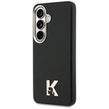 Husa pentru Samsung Galaxy S26, Karl Lagerfeld Wrapped Grained Piele cu K Head Logo MagSafe (KLHMS26S5PGFKHGK), negru