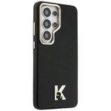 Husa pentru Samsung Galaxy S26 Ultra, Karl Lagerfeld Wrapped Grained Piele cu K Head Logo MagSafe (KLHMS26L5PGFKHGK), negru