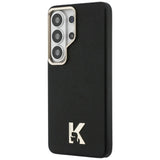 Husa pentru Samsung Galaxy S26 Ultra, Karl Lagerfeld Wrapped Grained Piele cu K Head Logo MagSafe (KLHMS26L5PGFKHGK), negru
