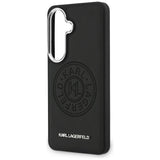 Husa pentru Samsung Galaxy S26, Karl Lagerfeld Wrapped Piele cu Karl Round Point Logo MagSafe (KLHMS26SPSKRPMK), negru