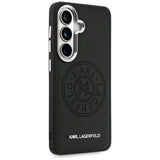Husa pentru Samsung Galaxy S26, Karl Lagerfeld Wrapped Piele cu Karl Round Point Logo MagSafe (KLHMS26SPSKRPMK), negru