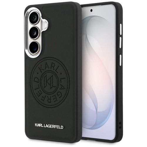 Husa pentru Samsung Galaxy S26, Karl Lagerfeld Wrapped Piele cu Karl Round Point Logo MagSafe (KLHMS26SPSKRPMK), negru