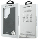Husa pentru Samsung Galaxy S26 Ultra, Karl Lagerfeld Wrapped Piele cu Karl Round Point Logo MagSafe (KLHMS26LPSKRPMK), negru
