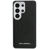 Husa pentru Samsung Galaxy S26 Ultra, Karl Lagerfeld Wrapped Piele cu Karl Round Point Logo MagSafe (KLHMS26LPSKRPMK), negru