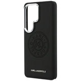 Husa pentru Samsung Galaxy S26 Ultra, Karl Lagerfeld Wrapped Piele cu Karl Round Point Logo MagSafe (KLHMS26LPSKRPMK), negru
