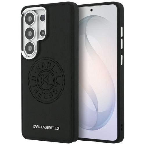 Husa pentru Samsung Galaxy S26 Ultra, Karl Lagerfeld Wrapped Piele cu Karl Round Point Logo MagSafe (KLHMS26LPSKRPMK), negru