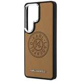 Husa pentru Samsung Galaxy S26 Ultra, Karl Lagerfeld Wrapped Piele cu Karl Round Point Logo MagSafe (KLHMS26LPSKRPMW), maro