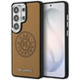 Husa pentru Samsung Galaxy S26 Ultra, Karl Lagerfeld Wrapped Piele cu Karl Round Point Logo MagSafe (KLHMS26LPSKRPMW), maro