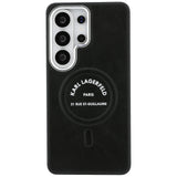 Husa pentru Samsung Galaxy S26 Ultra, Karl Lagerfeld Wrapped Piele cu Karl RSG Logo MagSafe (KLHMS26LPSKRSGEK), negru
