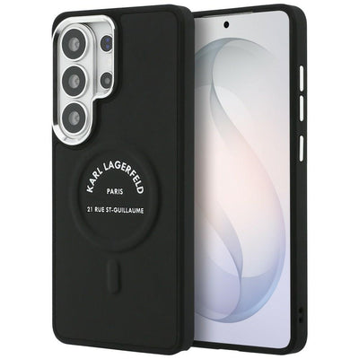 Husa pentru Samsung Galaxy S26 Ultra, Karl Lagerfeld Wrapped Piele cu Karl RSG Logo MagSafe (KLHMS26LPSKRSGEK), negru