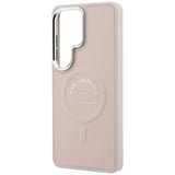 Husa pentru Samsung Galaxy S26 Ultra, Karl Lagerfeld Wrapped Piele cu Karl RSG Logo MagSafe (KLHMS26LPSKRSGEP), roz
