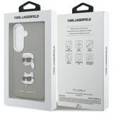 Husa pentru Samsung Galaxy S26, Karl Lagerfeld Wrapped Piele Saffiano cu cu K&C Head Pin (KLHCS26SPSFDHPOG), gri