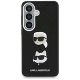 Husa pentru Samsung Galaxy S26, Karl Lagerfeld Wrapped Piele Saffiano cu cu K&C Head Pin (KLHCS26SPSFDHPOK), negru