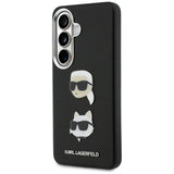 Husa pentru Samsung Galaxy S26, Karl Lagerfeld Wrapped Piele Saffiano cu cu K&C Head Pin (KLHCS26SPSFDHPOK), negru