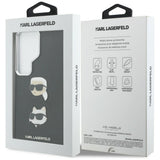 Husa pentru Samsung Galaxy S26 Ultra, Karl Lagerfeld Wrapped Piele Saffiano cu cu K&C Head Pin (KLHCS26LPSFDHPOK), negru