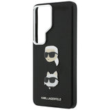 Husa pentru Samsung Galaxy S26 Ultra, Karl Lagerfeld Wrapped Piele Saffiano cu cu K&C Head Pin (KLHCS26LPSFDHPOK), negru