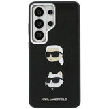 Husa pentru Samsung Galaxy S26 Ultra, Karl Lagerfeld Wrapped Piele Saffiano cu cu K&C Head Pin (KLHCS26LPSFDHPOK), negru