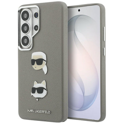 Husa pentru Samsung Galaxy S26 Ultra, Karl Lagerfeld Wrapped Piele Saffiano cu cu K&C Head Pin (KLHCS26LPSFDHPOG), albastru
