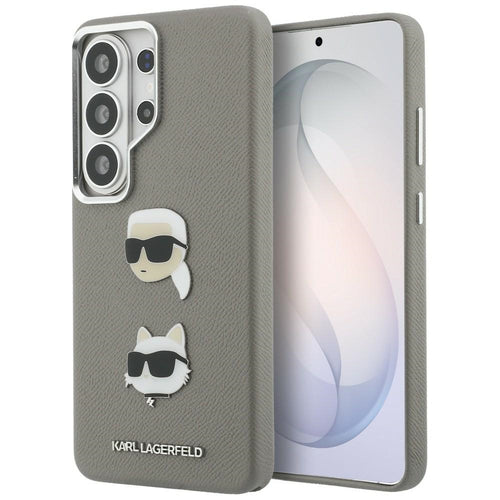 Husa pentru Samsung Galaxy S26 Ultra, Karl Lagerfeld Wrapped Piele Saffiano cu cu K&C Head Pin (KLHCS26LPSFDHPOG), albastru