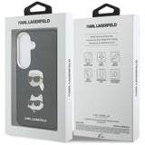 Husa pentru Samsung Galaxy S26 Plus, Karl Lagerfeld Wrapped Piele Saffiano cu cu K&C Head Pin (KLHCS26MPSFDHPOK), negru