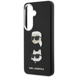 Husa pentru Samsung Galaxy S26 Plus, Karl Lagerfeld Wrapped Piele Saffiano cu cu K&C Head Pin (KLHCS26MPSFDHPOK), negru