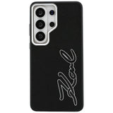Husa pentru Samsung Galaxy S26 Ultra, Karl Lagerfeld Full Wrapped Grained Piele cu Signature Resin Logo (KLHCS26LPGFKSRSK), negru