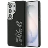 Husa pentru Samsung Galaxy S26 Ultra, Karl Lagerfeld Full Wrapped Grained Piele cu Signature Resin Logo (KLHCS26LPGFKSRSK), negru