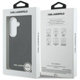 Husa pentru Samsung Galaxy S26, Karl Lagerfeld Piele cu Initial Logo Debossed MagSafe (KLHMS26SPGFKLRDK), negru