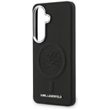 Husa pentru Samsung Galaxy S26, Karl Lagerfeld Piele cu Initial Logo Debossed MagSafe (KLHMS26SPGFKLRDK), negru
