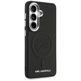 Husa pentru Samsung Galaxy S26, Karl Lagerfeld Piele cu Initial Logo Debossed MagSafe (KLHMS26SPGFKLRDK), negru