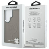 Husa pentru Samsung Galaxy S26 Ultra, Karl Lagerfeld Piele cu Initial Logo Debossed MagSafe (KLHMS26LPGFKLRDW), maro