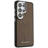 Husa pentru Samsung Galaxy S26 Ultra, Karl Lagerfeld Piele cu Initial Logo Debossed MagSafe (KLHMS26LPGFKLRDW), maro