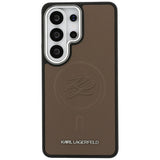 Husa pentru Samsung Galaxy S26 Ultra, Karl Lagerfeld Piele cu Initial Logo Debossed MagSafe (KLHMS26LPGFKLRDW), maro