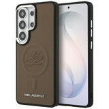 Husa pentru Samsung Galaxy S26 Ultra, Karl Lagerfeld Piele cu Initial Logo Debossed MagSafe (KLHMS26LPGFKLRDW), maro