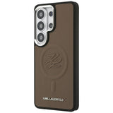 Husa pentru Samsung Galaxy S26 Ultra, Karl Lagerfeld Piele cu Initial Logo Debossed MagSafe (KLHMS26LPGFKLRDW), maro