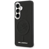 Husa pentru Samsung Galaxy S26 Plus, Karl Lagerfeld Piele cu Initial Logo Debossed MagSafe (KLHMS26MPGFKLRDK), negru