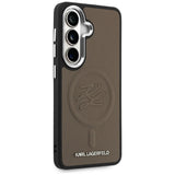 Husa pentru Samsung Galaxy S26 Plus, Karl Lagerfeld Piele cu Initial Logo Debossed MagSafe (KLHMS26MPGFKLRDW), maro
