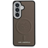 Husa pentru Samsung Galaxy S26 Plus, Karl Lagerfeld Piele cu Initial Logo Debossed MagSafe (KLHMS26MPGFKLRDW), maro