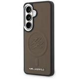 Husa pentru Samsung Galaxy S26 Plus, Karl Lagerfeld Piele cu Initial Logo Debossed MagSafe (KLHMS26MPGFKLRDW), maro