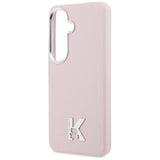 Husa pentru Samsung Galaxy S26, Karl Lagerfeld Wrapped Grained Piele cu K Head Logo MagSafe (KLHMS26S5PGFKHGP), roz